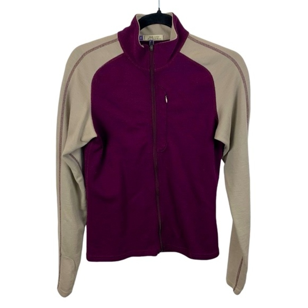 Ibex Women's Sweater - Purple and Beige
